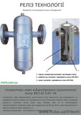 Сепаратор пара SAC-16 центробежного (циклонного) типа — Релиз Технологии Сепаратор пара SAC-16 центробежного (циклонного) типа — Релиз Технологии